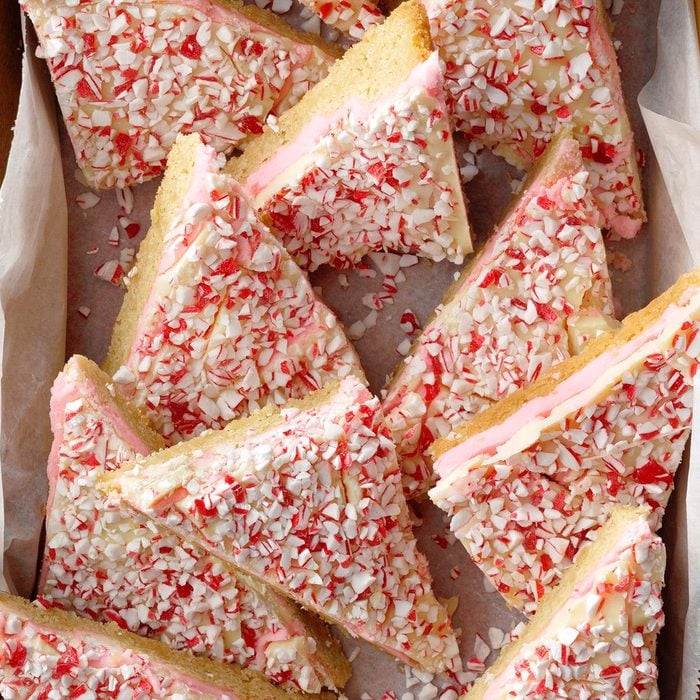 Candy Cane Shortbread Bars