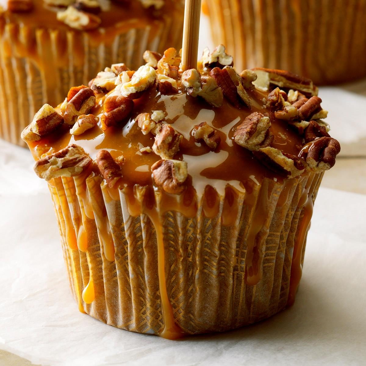 October Birthday: Caramel Apple Cupcakes