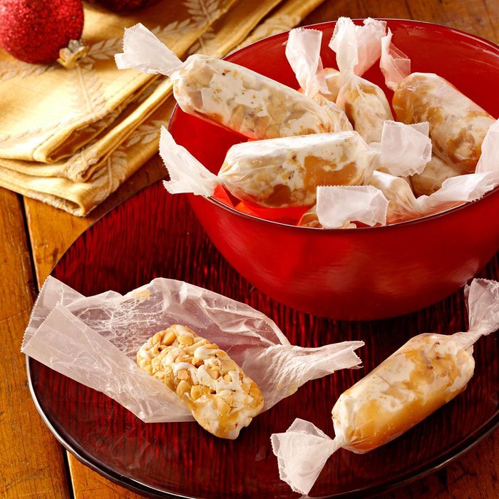 vintage christmas desserts - Caramel Nut Logs 