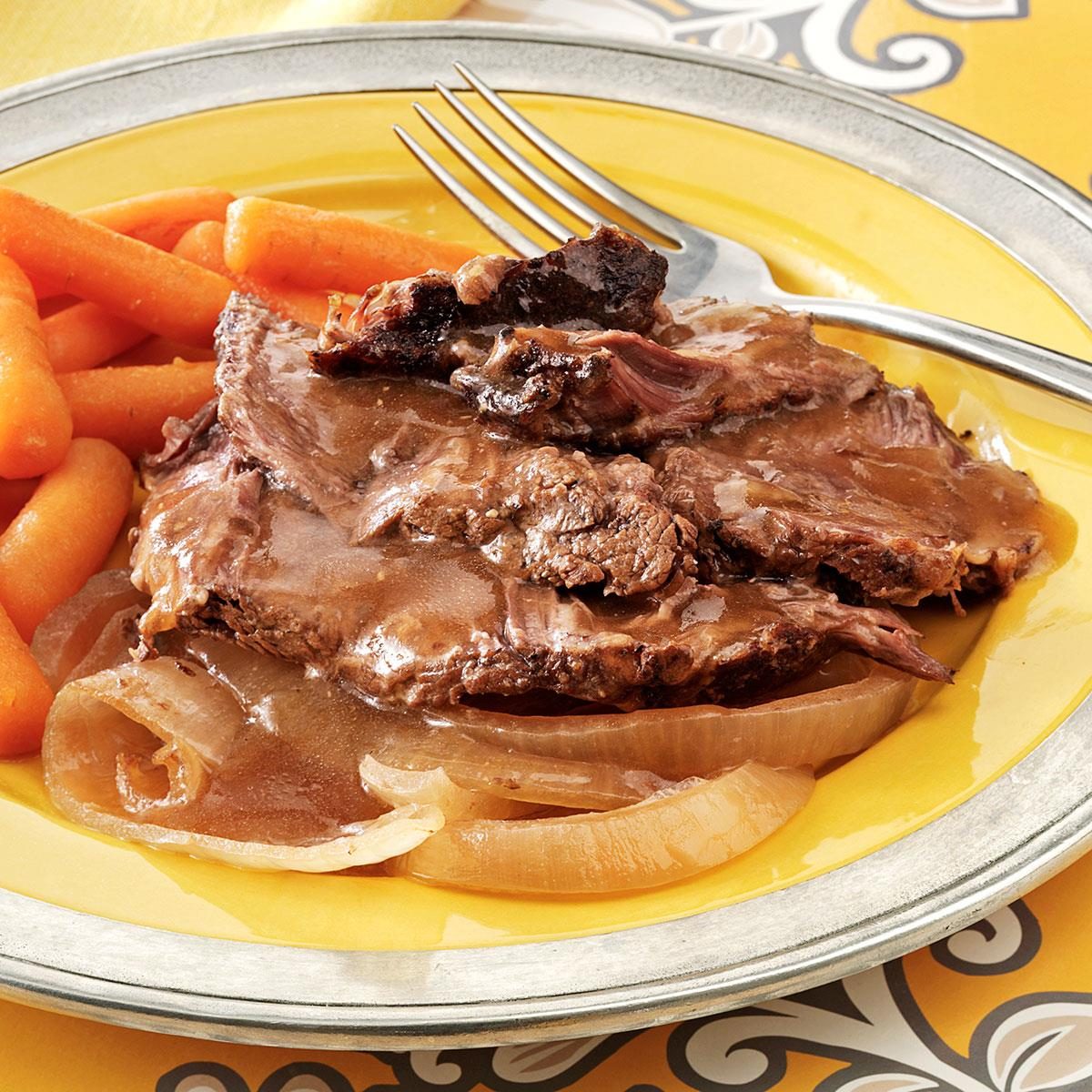 Caramelized Onion Chuck Roast Recipe How To Make It