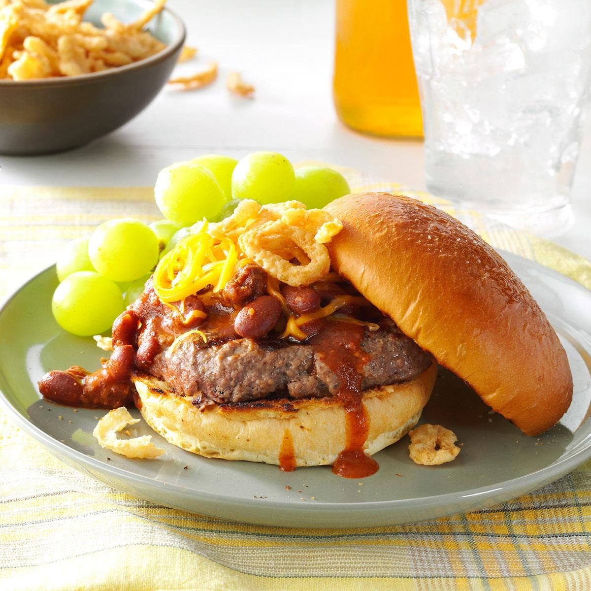 Cheddar Chili Burgers