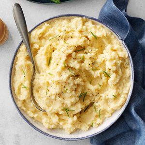 Cheddar Mashed Cauliflower