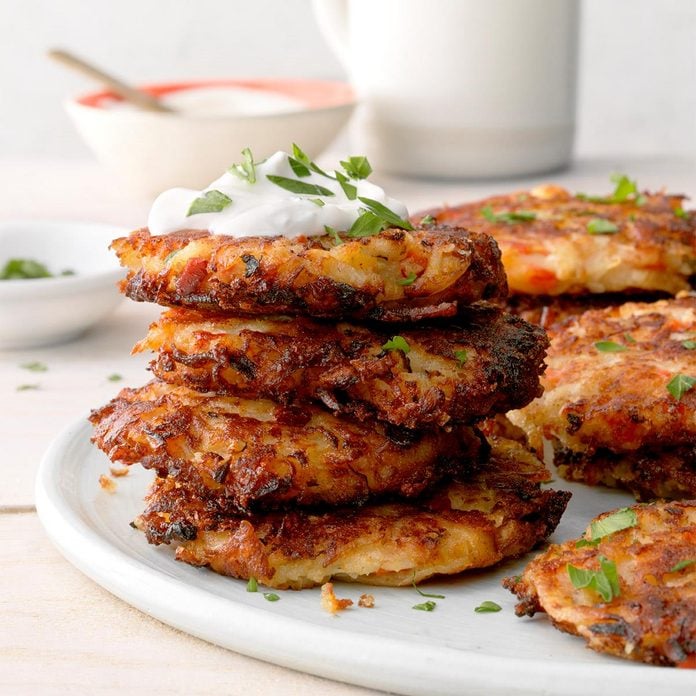 Cheese & Red Pepper Latkes