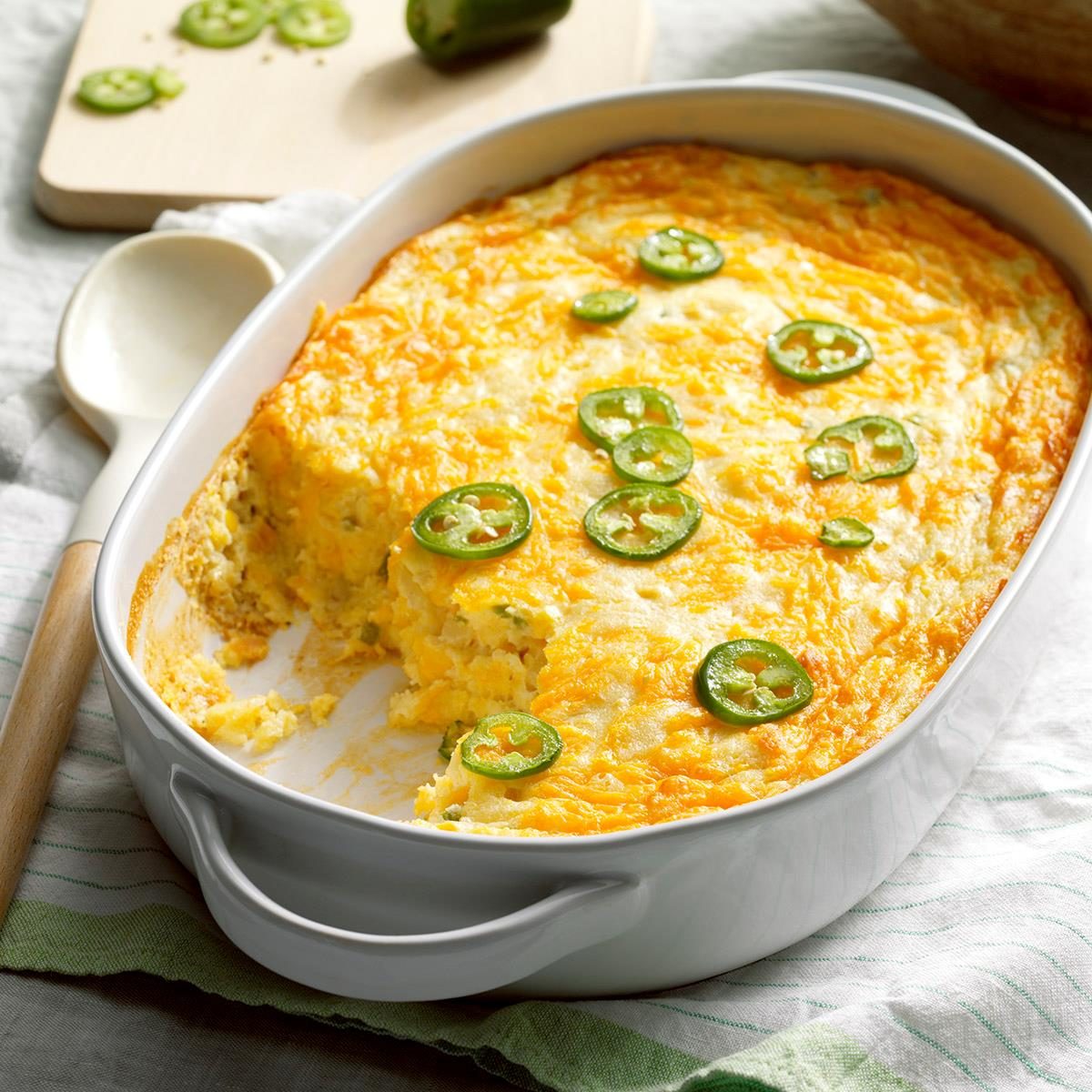 Cheddar Chive Spoon Bread 