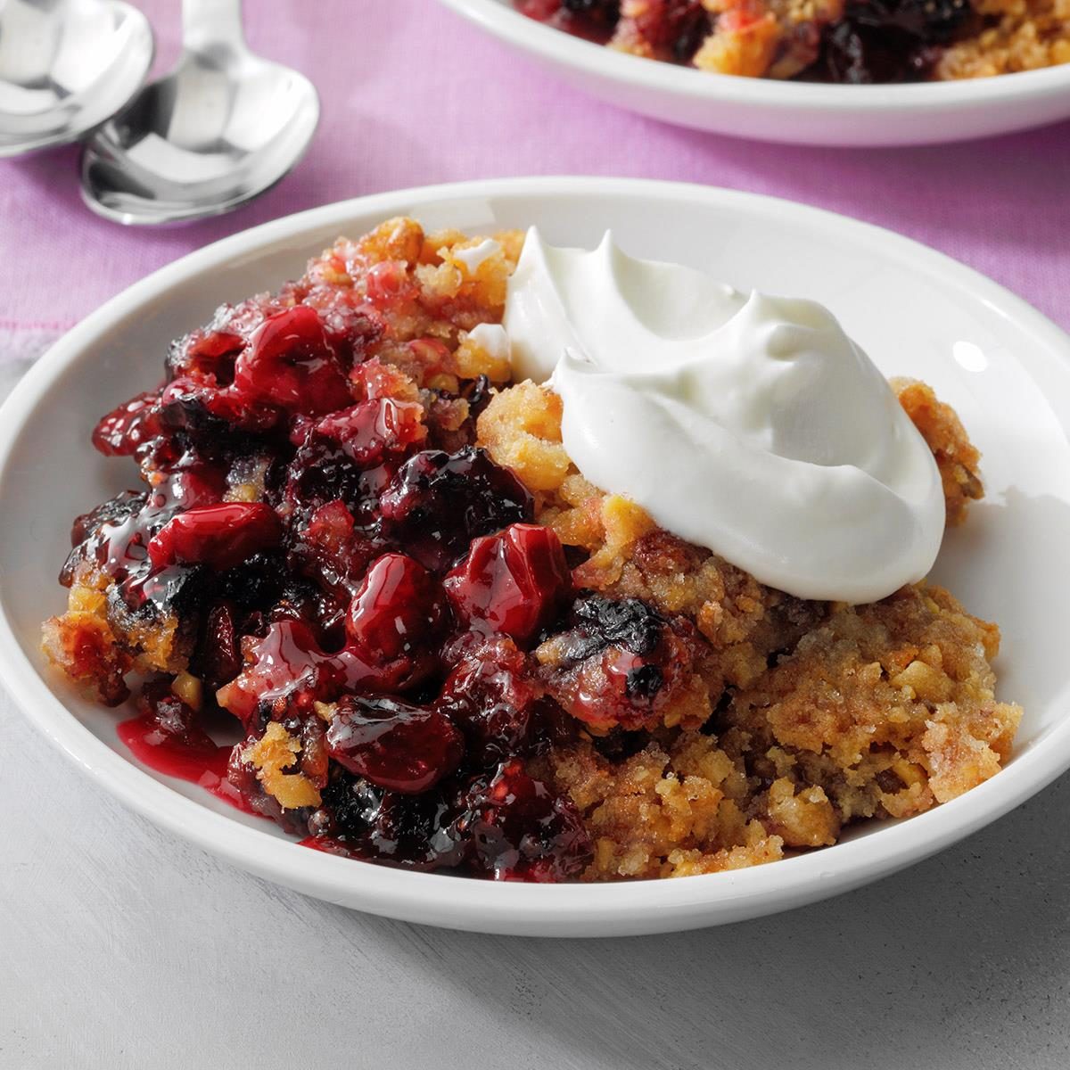 Cherry-Blackberry Crisp