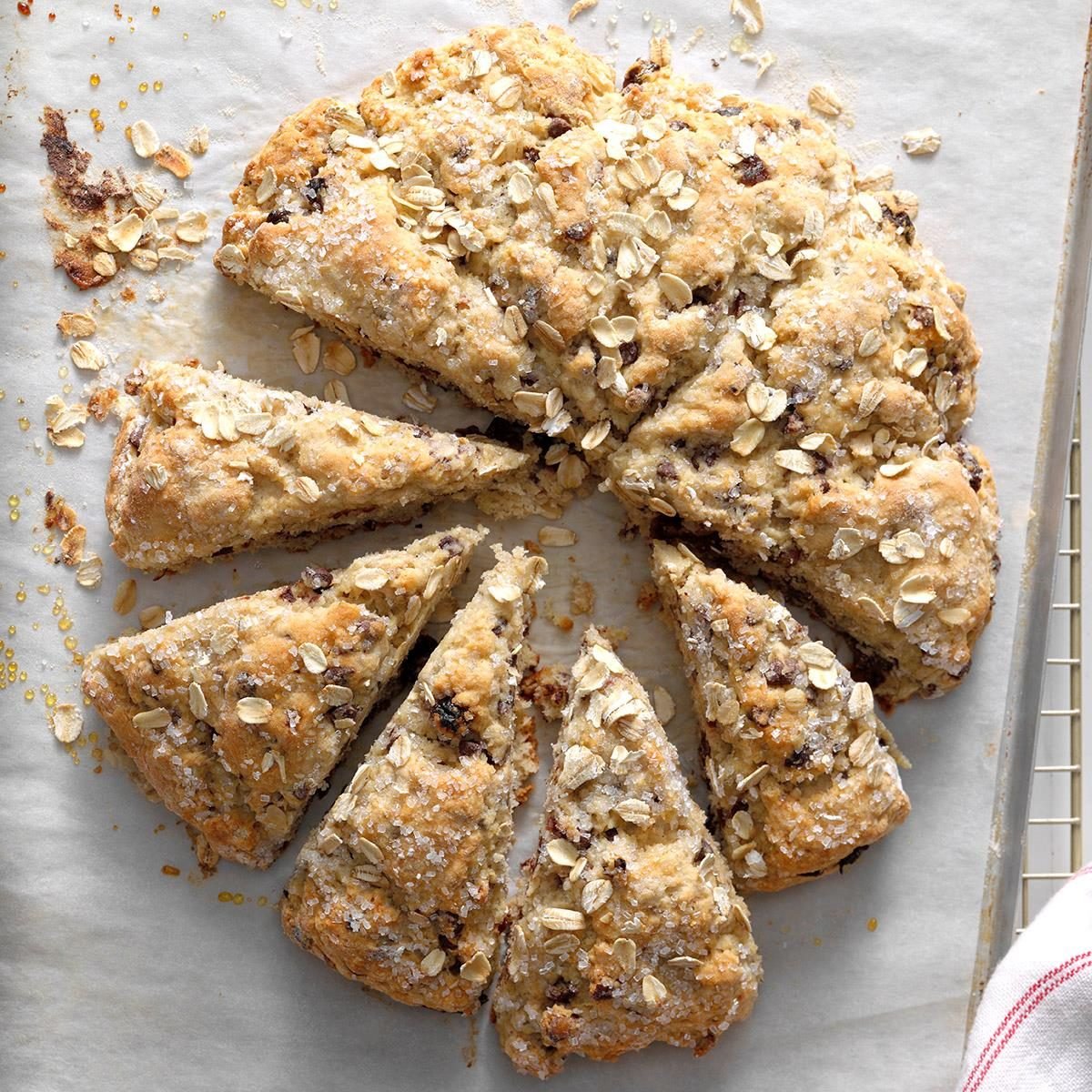 Cherry-Chip Oat Scones