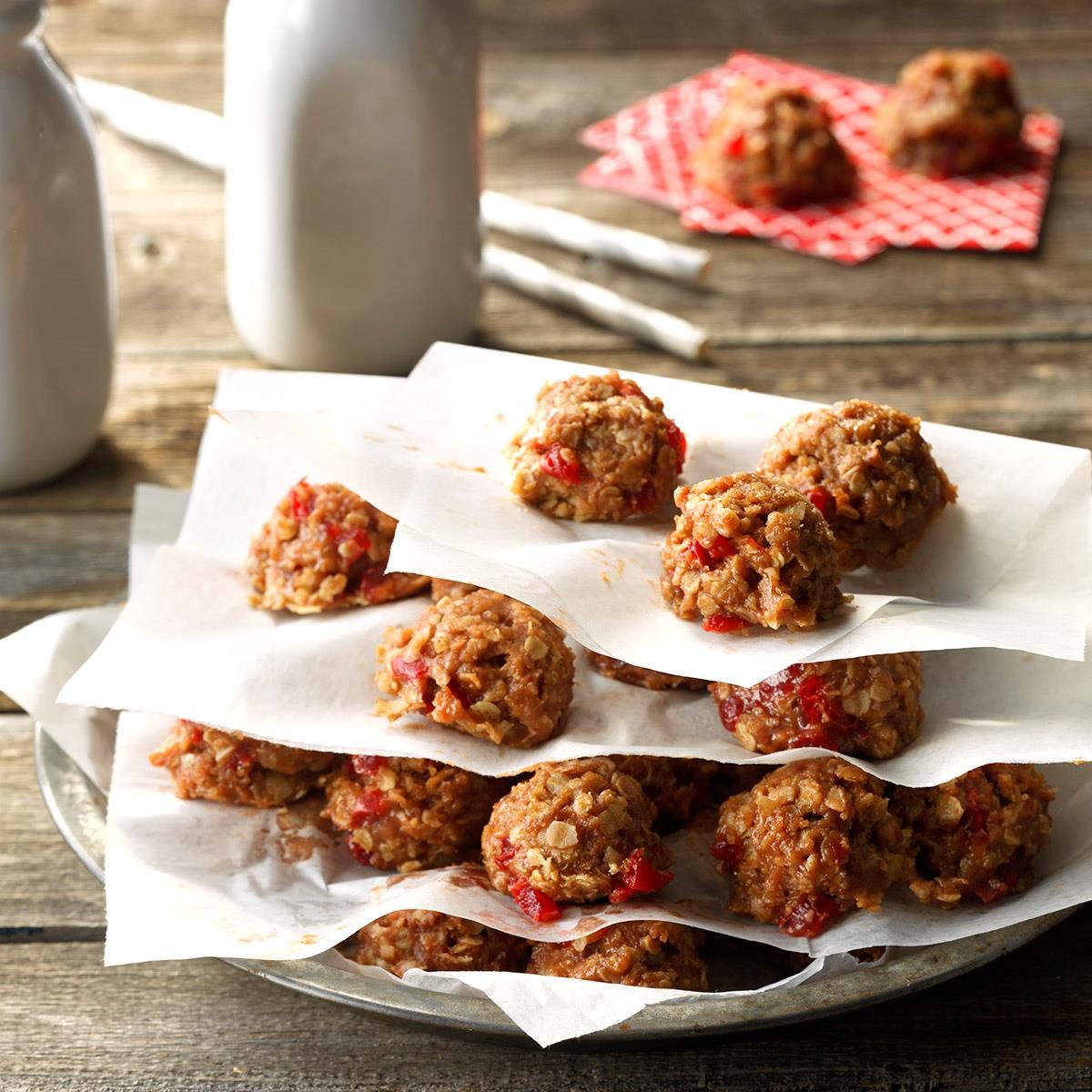 Cherry No-Bake Cookies