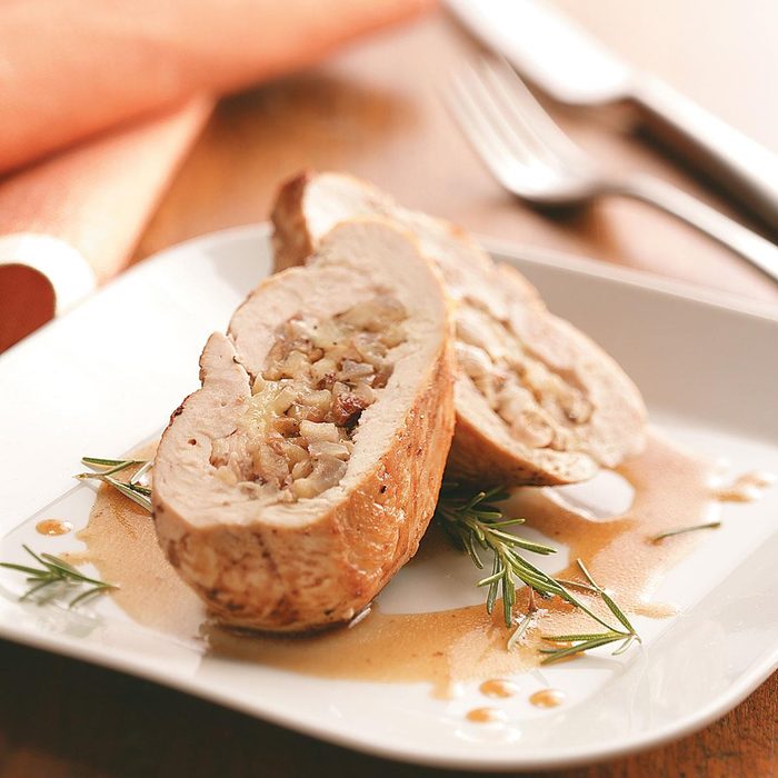 Chicken Stuffed with Walnuts, Apples & Brie
