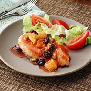 Chicken with Cherry Pineapple Sauce