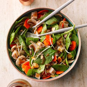Chinese Spinach-Almond Salad