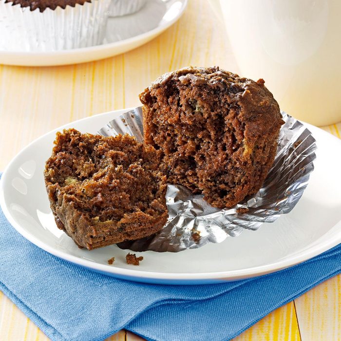 Chocolate banana bran muffin