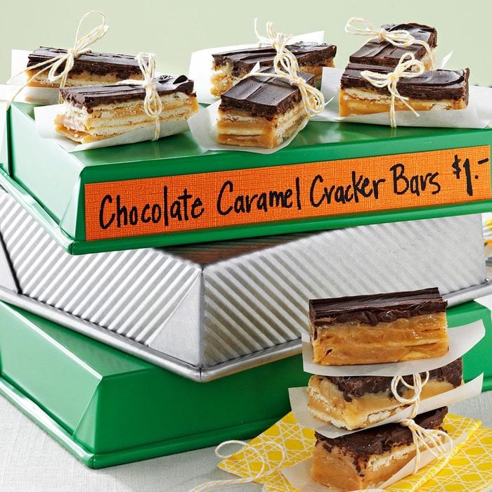 Chocolate Caramel Cracker Bars