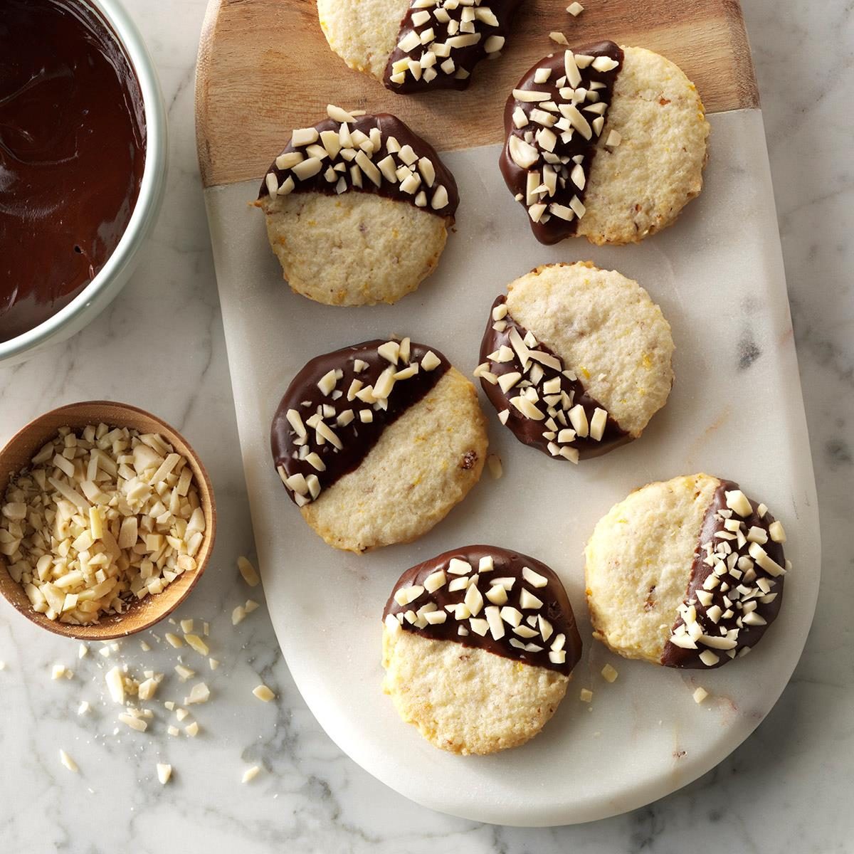 Chocolate-Dipped Orange Cookies