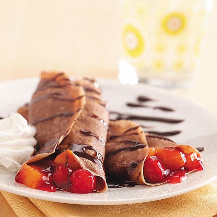 Chocolate-Fruit Crepes