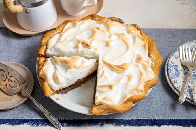 Chocolate Meringue Pie in a Pie Plate