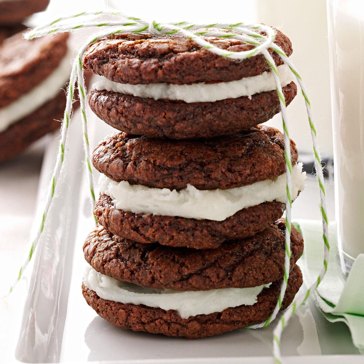 Chocolate-Mint Creme Cookies