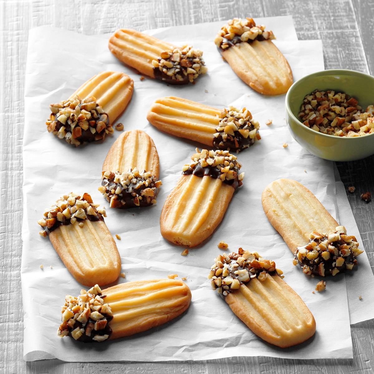 Chocolate-Tipped Butter Cookies