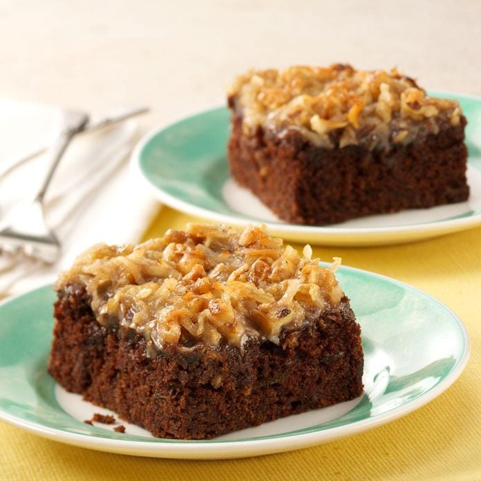 Chocolate Zucchini Cake with Coconut Frosting