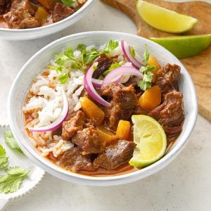 Coconut Mango Thai Beef Curry