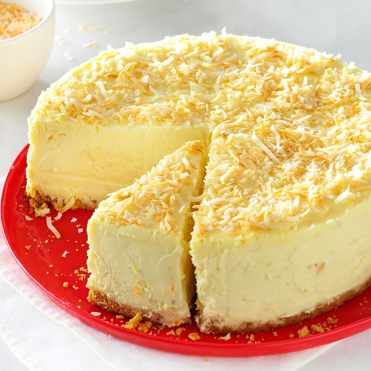 Coconut-White Chocolate Cheesecake