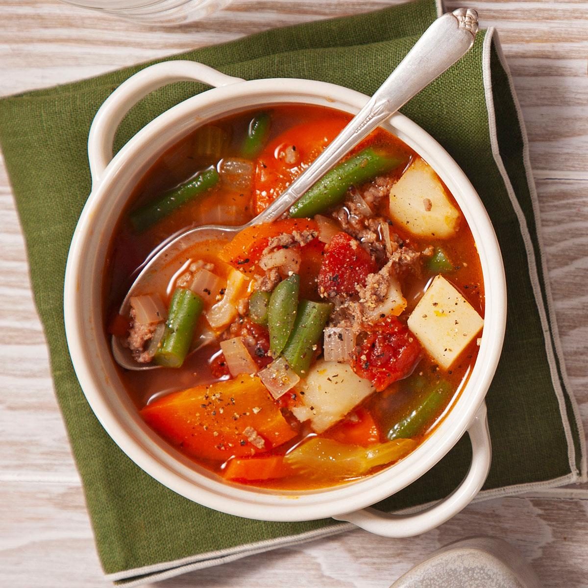 Contest-Winning Hearty Hamburger Soup