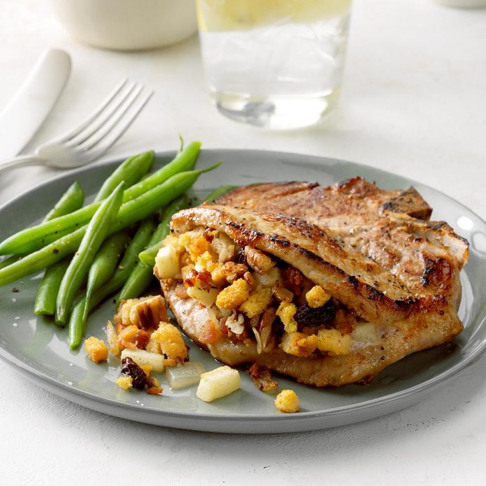 Cornbread-Stuffed Pork Chops