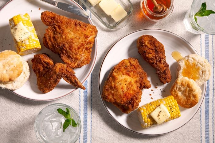 Country Fried Chicken with Butter on Corn