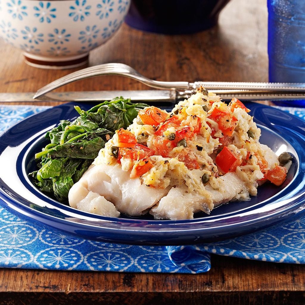 Crab-Topped Cod