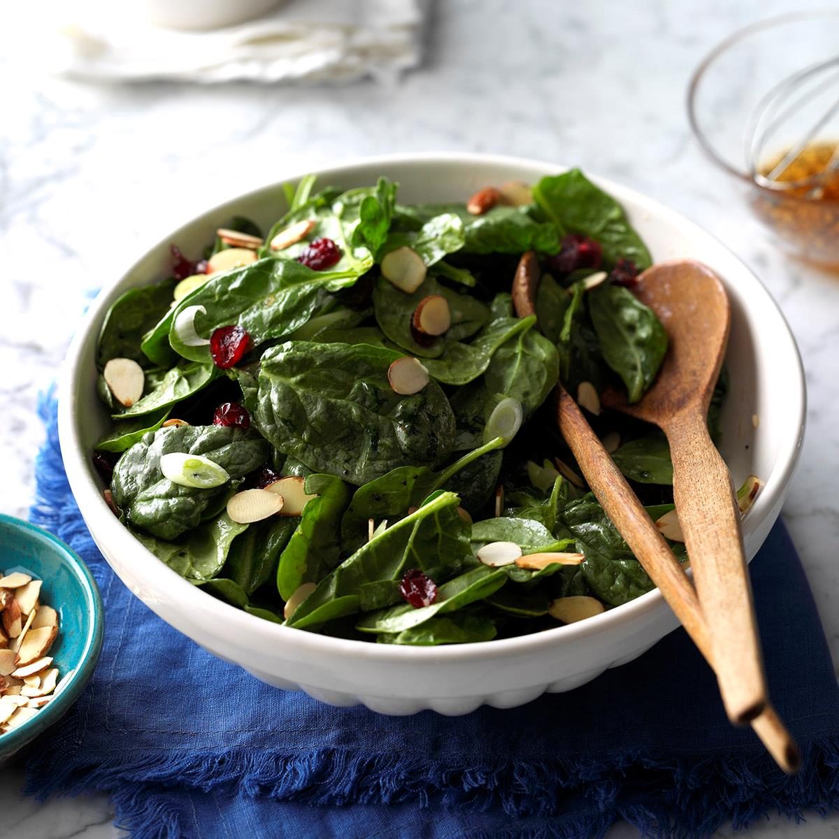 Cranberry Almond Spinach Salad