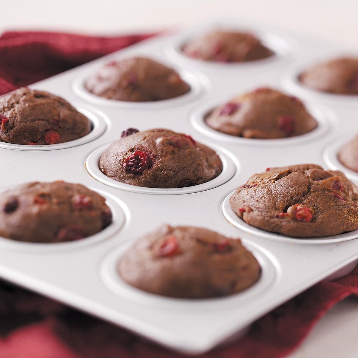 Cranberry Gingerbread Muffins