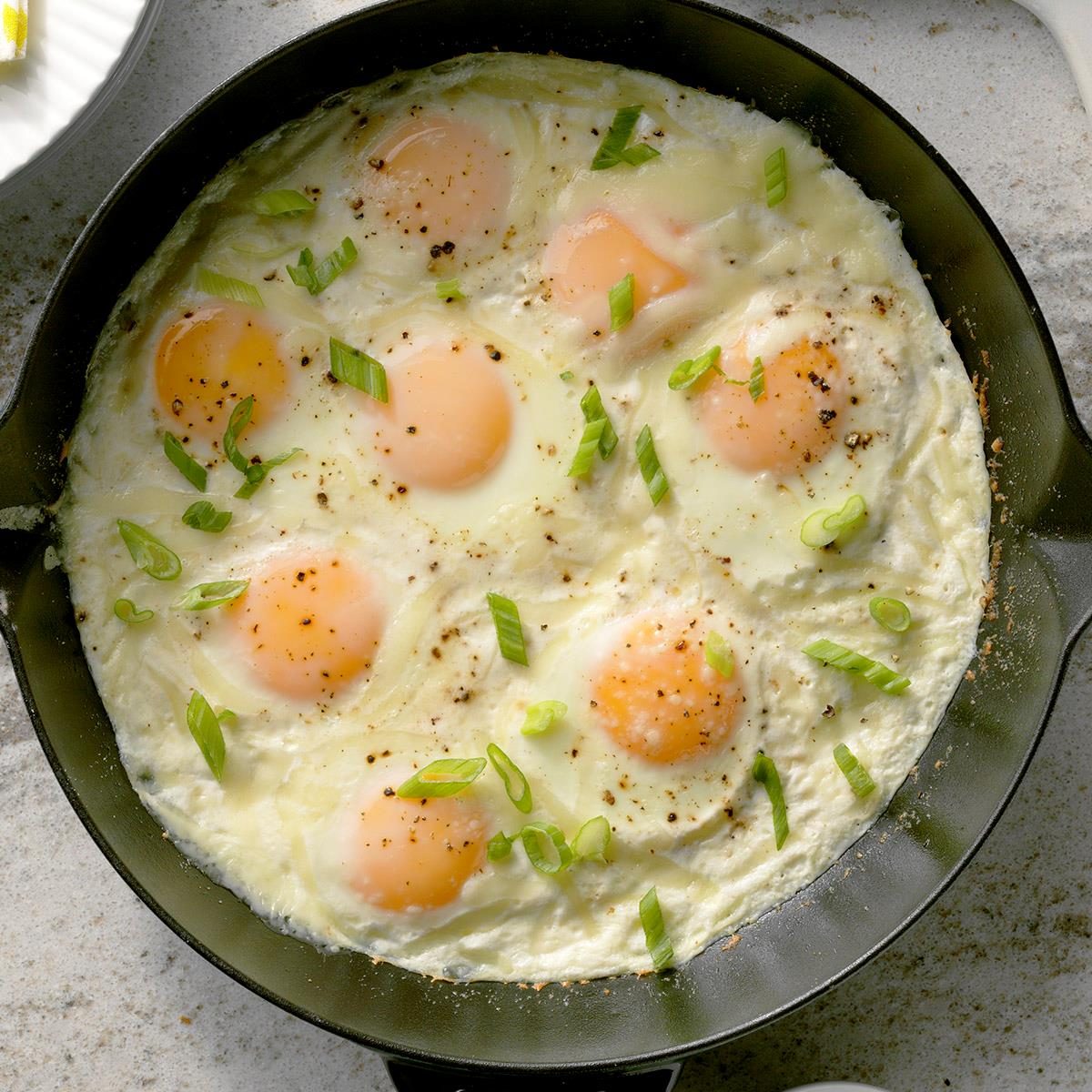 Skillet-Baked Eggs and Ham