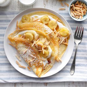 Creamy Banana Crepes