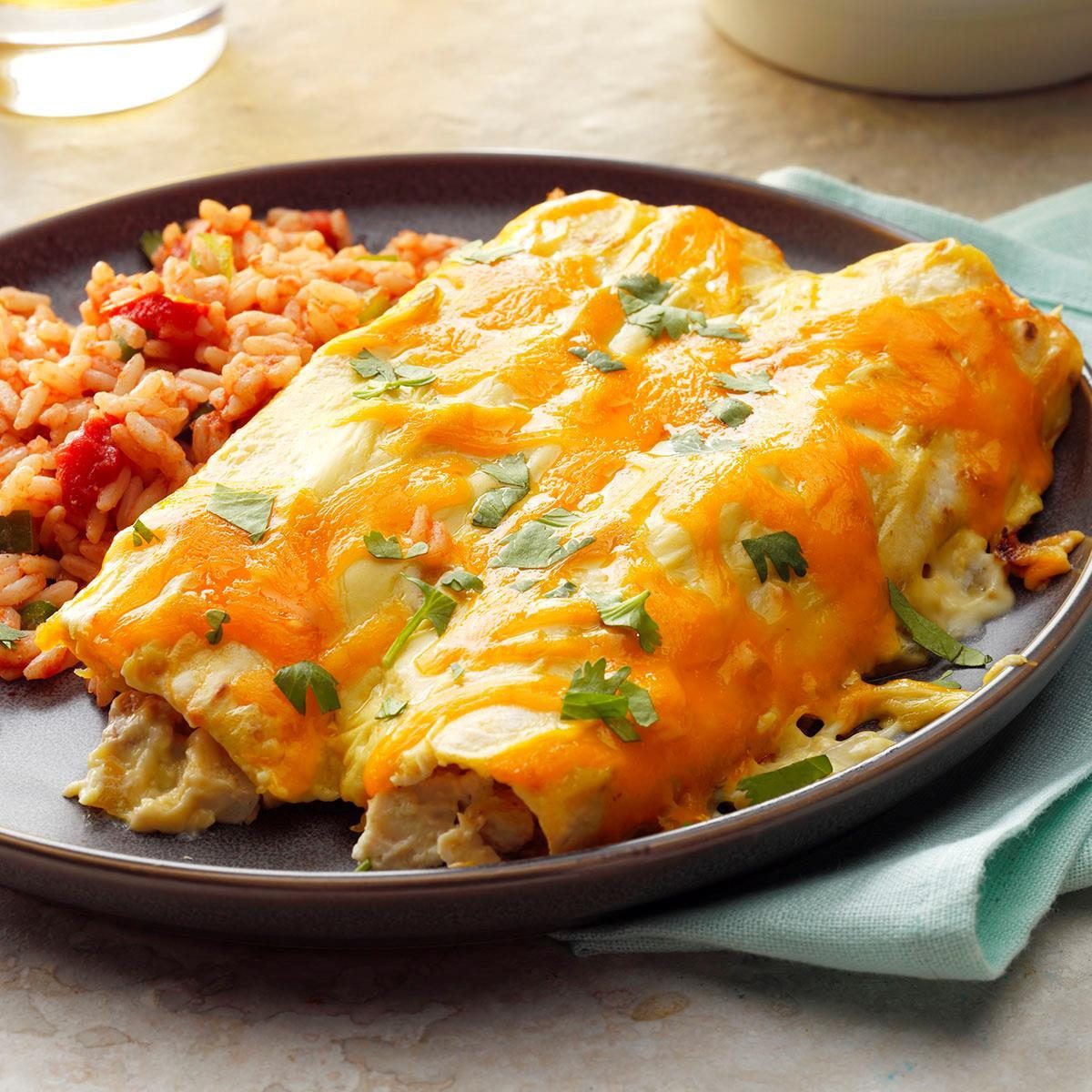 Creamy Chicken Enchiladas Recipe: How to Make It | Taste of Home