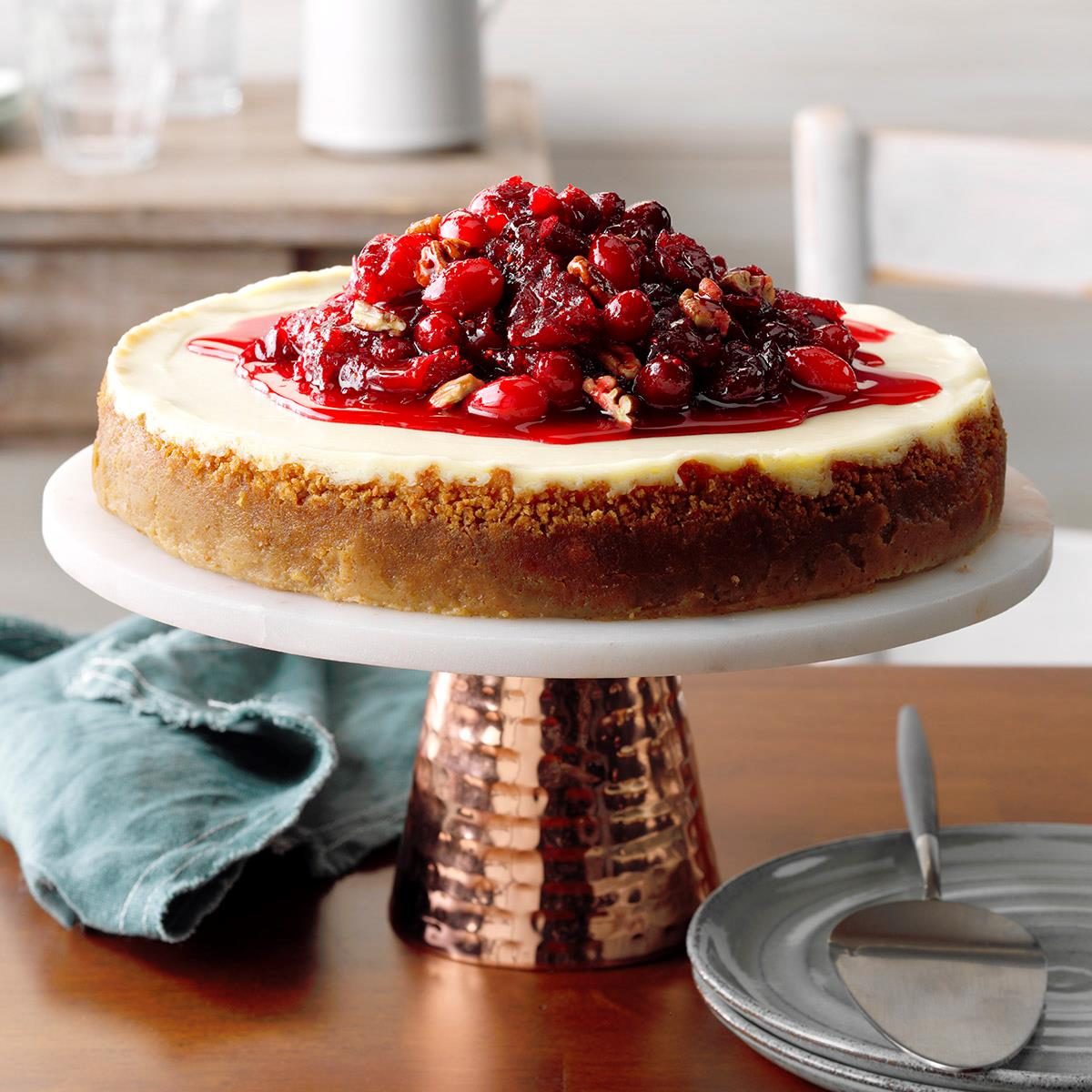 Creamy Cranberry Cheesecake Recipe | Taste of Home