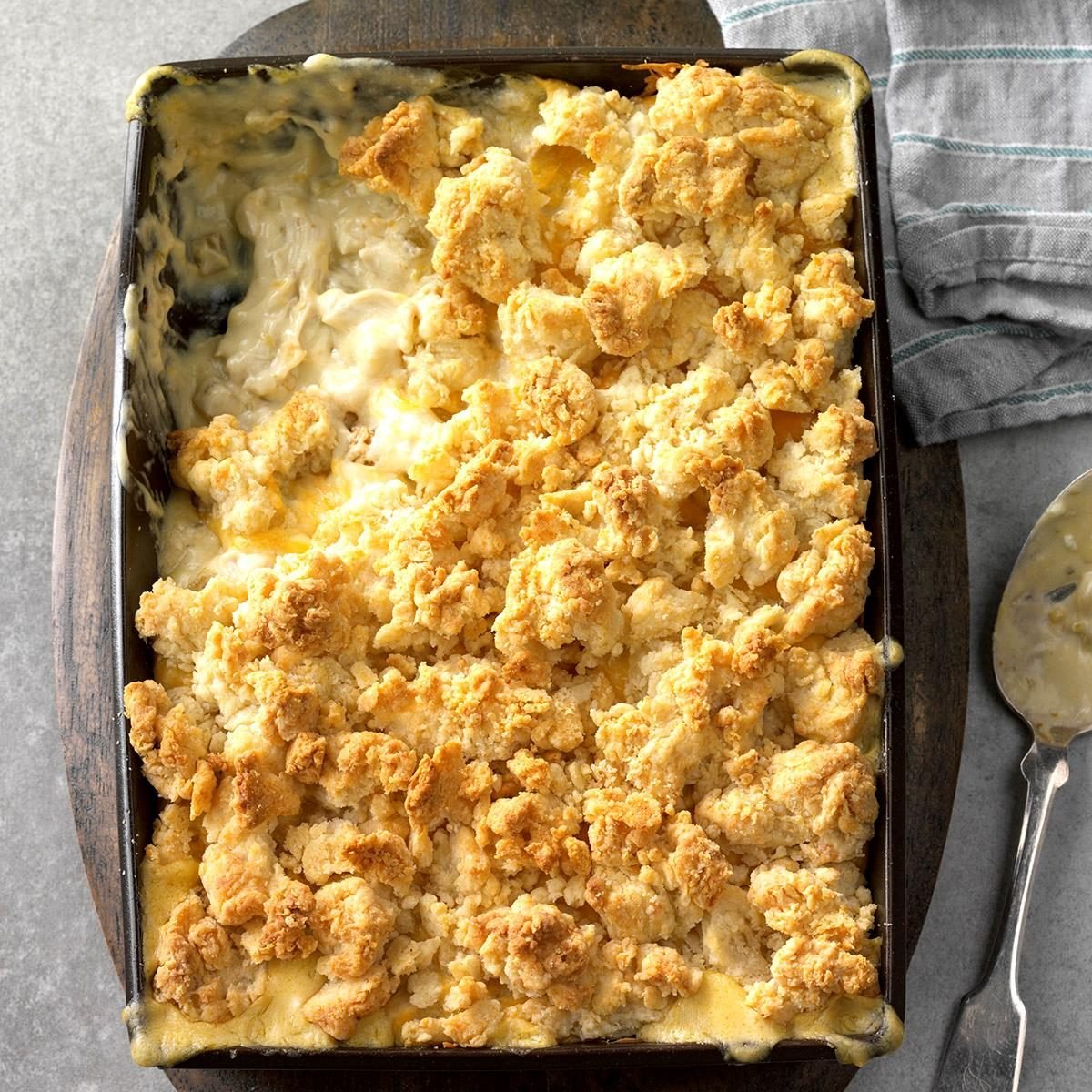 Day 17: Creamy Green Chili Chicken Cobbler