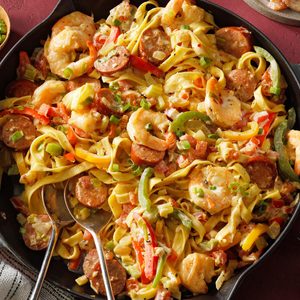 Creole Pasta with Sausage and Shrimp