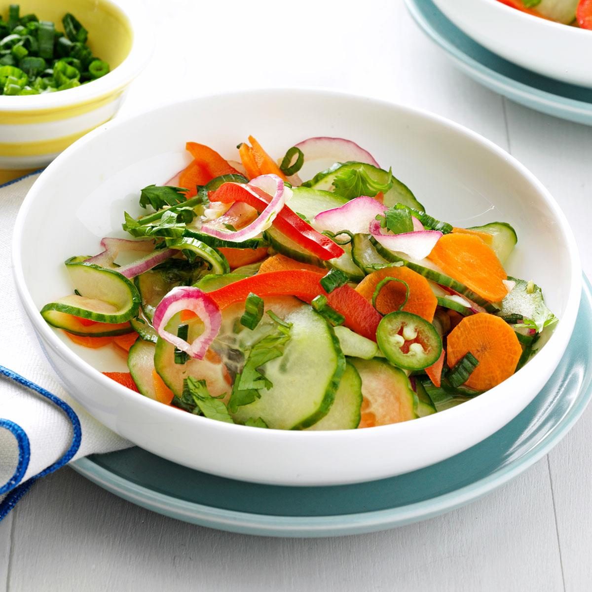 Crisp & Spicy Cucumber Salad Recipe: How to Make It | Taste of Home