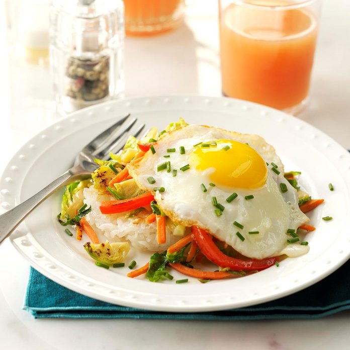 Crispy Rice Patties with Vegetables & Eggs