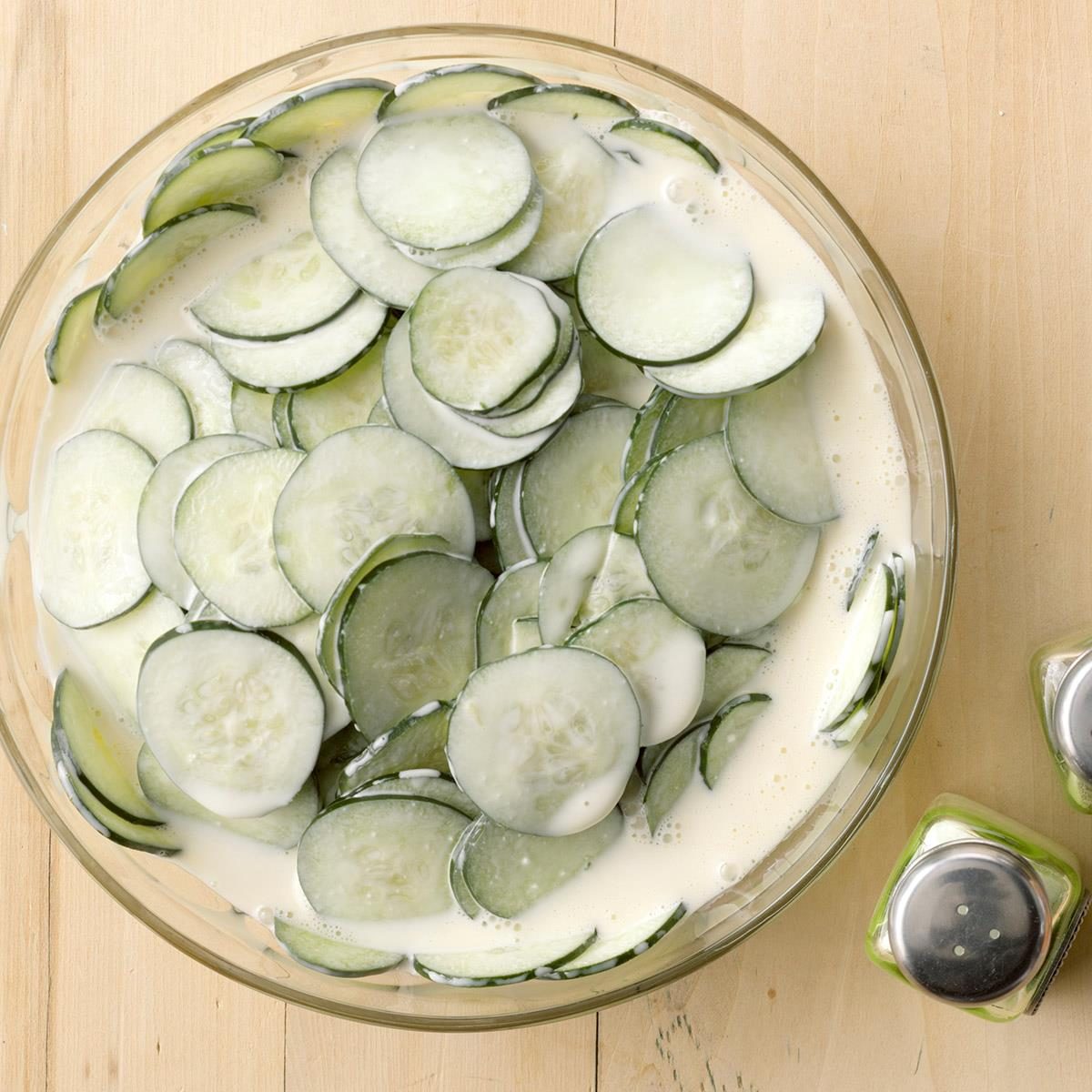 Cucumbers with Dressing