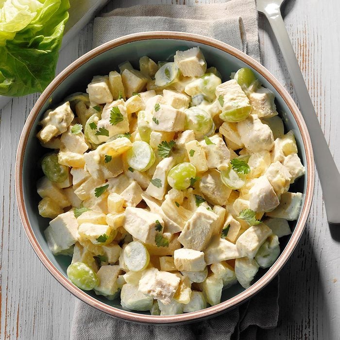 Curried Chicken Salad with Pineapple and Grapes