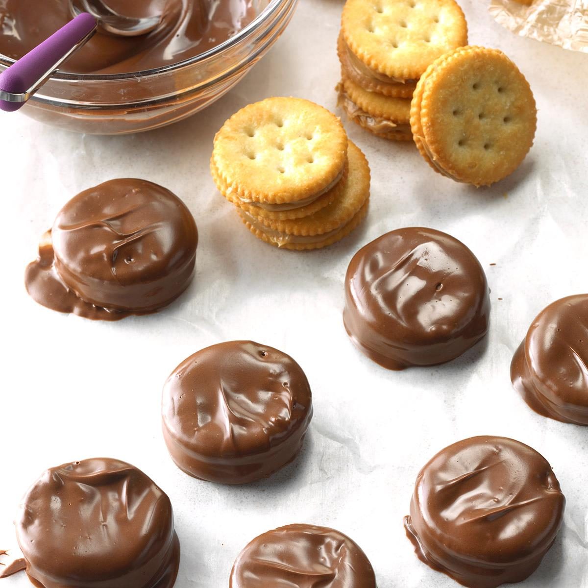 D: Dipped Peanut Butter Sandwich Cookies