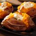 Microwave Sweet Potatoes with Cream Cheese Topping