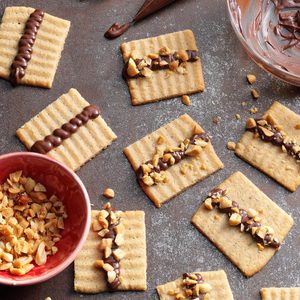 Chocolate Topped Peanut Butter Spritz