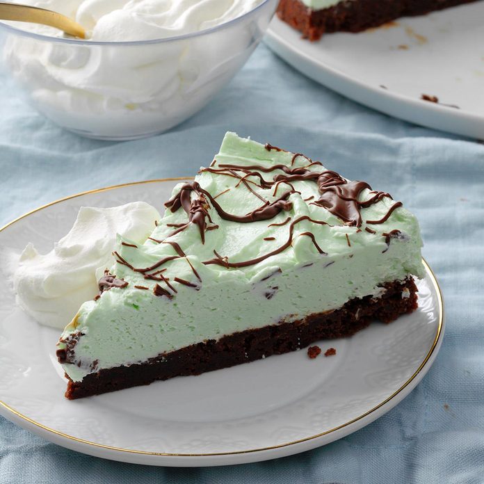 Mint Brownie Pie