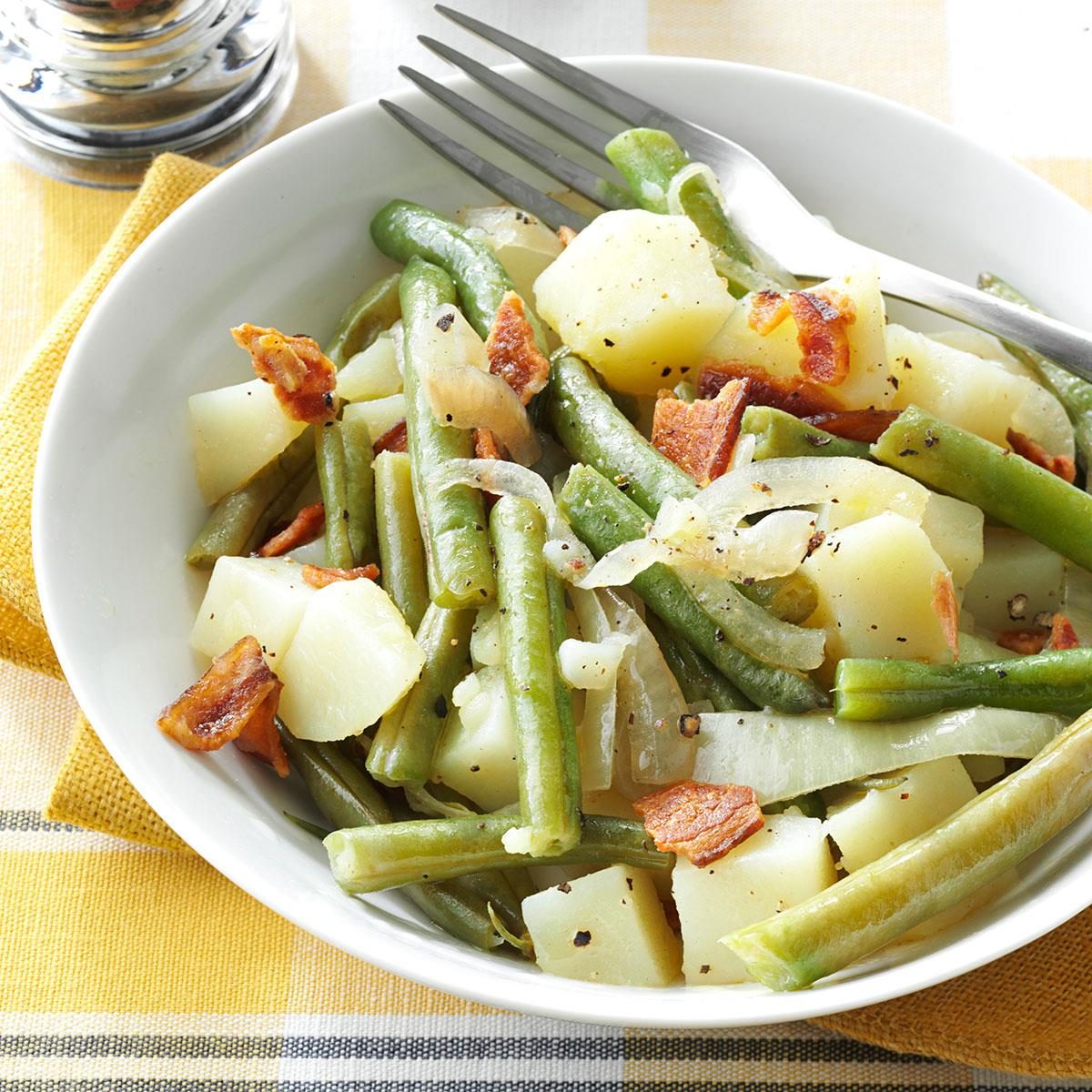 Easy Beans & Potatoes with Bacon
