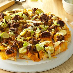 Favorite Cheeseburger Pizza