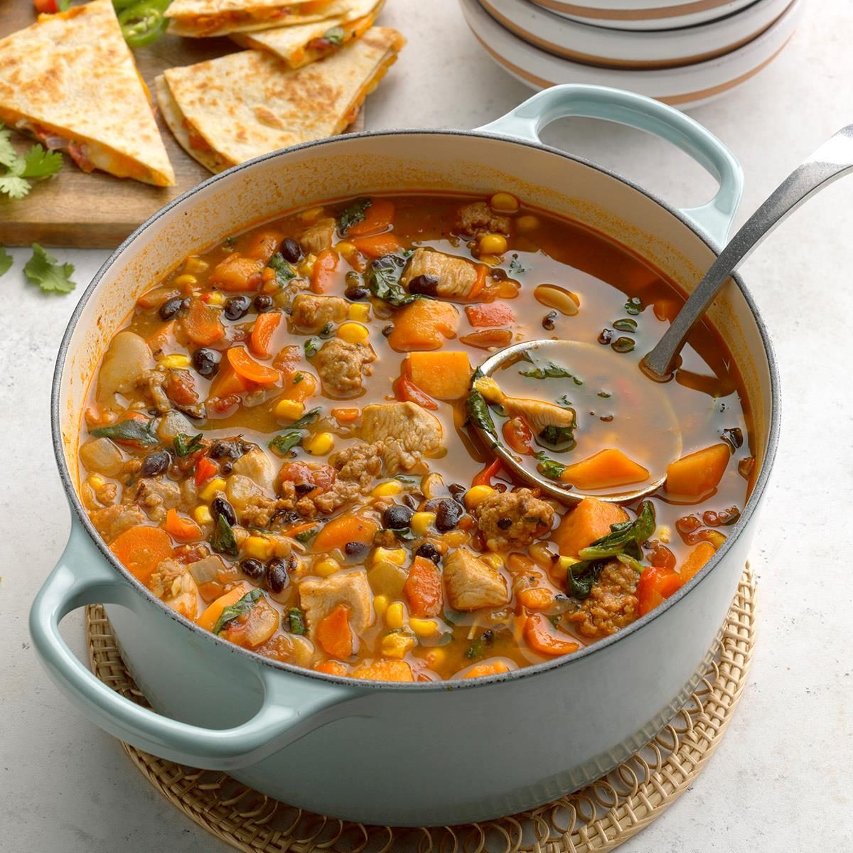 Fiesta Chorizo-Chicken Soup