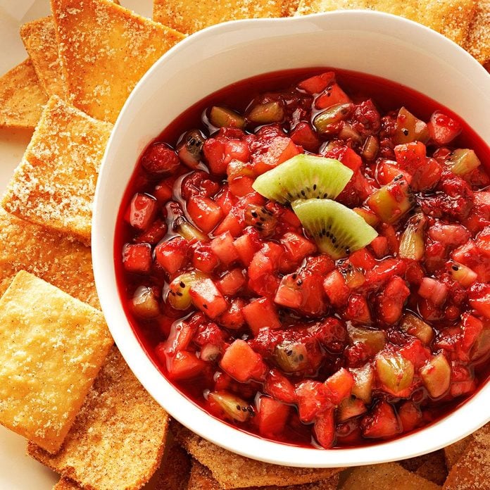 Fruit Salsa with Cinnamon Tortilla Chips