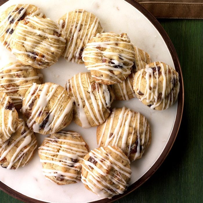 Fruitcake Cookies with Rum Glaze