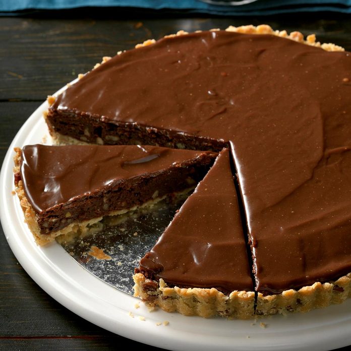 Fudge Pecan Brownie Tart